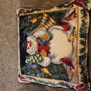 Lands End Snowman Pillow